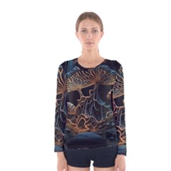 Forest Mushroom Wood Women s Long Sleeve T-shirt