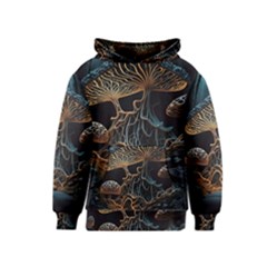 Forest Mushroom Wood Kids  Pullover Hoodie