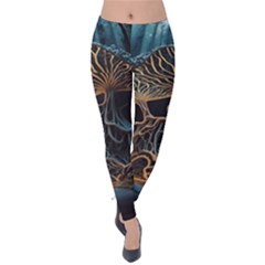 Forest Mushroom Wood Velvet Leggings