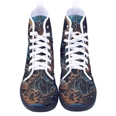 Forest Mushroom Wood Men s High-top Canvas Sneakers by Bangk1t