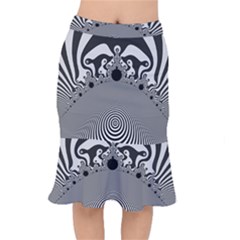 Pattern Illusion Fractal Mandelbrot Short Mermaid Skirt