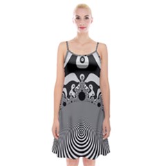 Pattern Illusion Fractal Mandelbrot Spaghetti Strap Velvet Dress