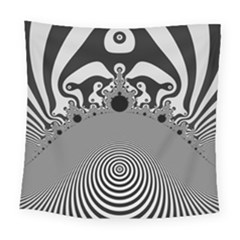 Pattern Illusion Fractal Mandelbrot Square Tapestry (large)