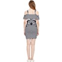 Pattern Illusion Fractal Mandelbrot Shoulder Frill Bodycon Summer Dress View2