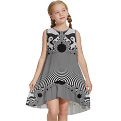 Pattern Illusion Fractal Mandelbrot Kids  Frill Swing Dress by Bangk1t