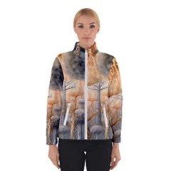 Garden Mushrooms Tree Flower Women s Bomber Jacket