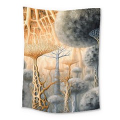 Garden Mushrooms Tree Flower Medium Tapestry