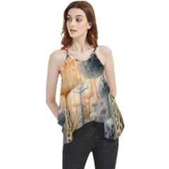 Garden Mushrooms Tree Flower Flowy Camisole Tank Top by Bangk1t