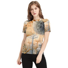 Garden Mushrooms Tree Flower Women s Short Sleeve Rash Guard by Bangk1t