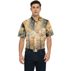 Garden Mushrooms Tree Flower Men s Short Sleeve Pocket Shirt  by Bangk1t