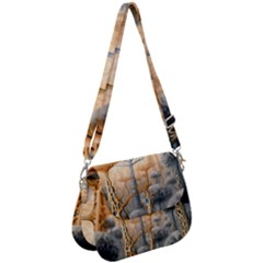 Garden Mushrooms Tree Flower Saddle Handbag by Bangk1t