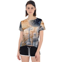 Garden Mushrooms Tree Flower Open Back Sport T-shirt by Bangk1t