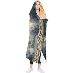 Garden Mushrooms Tree Flower Wearable Blanket by Bangk1t