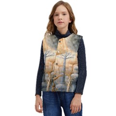 Garden Mushrooms Tree Flower Kid s Button Up Puffer Vest	 by Bangk1t