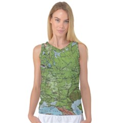 Map Earth World Russia Europe Women s Basketball Tank Top by Bangk1t