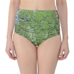 Map Earth World Russia Europe Classic High-waist Bikini Bottoms by Bangk1t