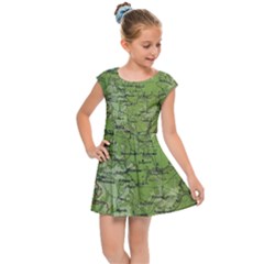 Map Earth World Russia Europe Kids  Cap Sleeve Dress by Bangk1t