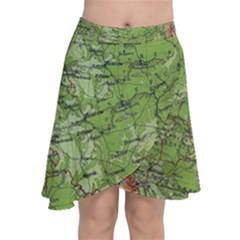 Map Earth World Russia Europe Chiffon Wrap Front Skirt by Bangk1t