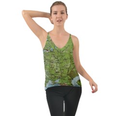 Map Earth World Russia Europe Chiffon Cami by Bangk1t