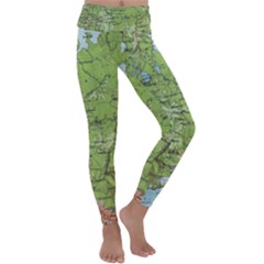 Map Earth World Russia Europe Kids  Lightweight Velour Classic Yoga Leggings by Bangk1t