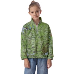 Map Earth World Russia Europe Kids  Half Zip Hoodie