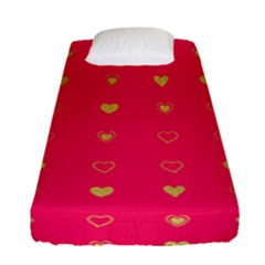 Heart Pattern Design Fitted Sheet (single Size)