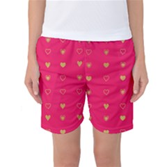 Heart Pattern Design Women s Basketball Shorts by Ravend