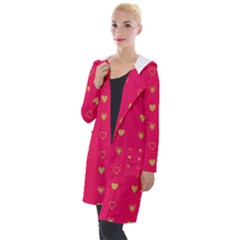 Heart Pattern Design Hooded Pocket Cardigan by Ravend