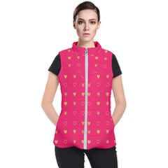 Heart Pattern Design Women s Puffer Vest by Ravend