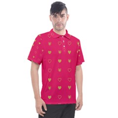 Heart Pattern Design Men s Polo T-shirt by Ravend