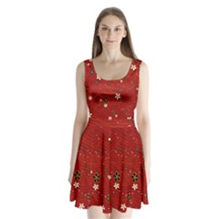 Flower Washi Floral Background Split Back Mini Dress  by Ravend