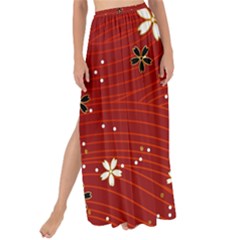 Flower Washi Floral Background Maxi Chiffon Tie-up Sarong by Ravend