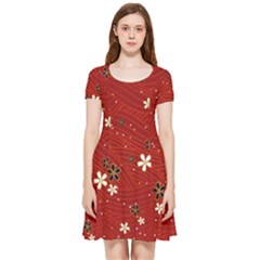 Flower Washi Floral Background Inside Out Cap Sleeve Dress by Ravend