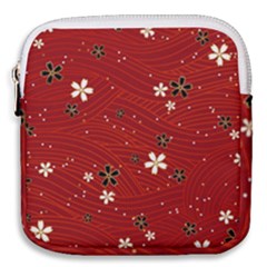 Flower Washi Floral Background Mini Square Pouch by Ravend