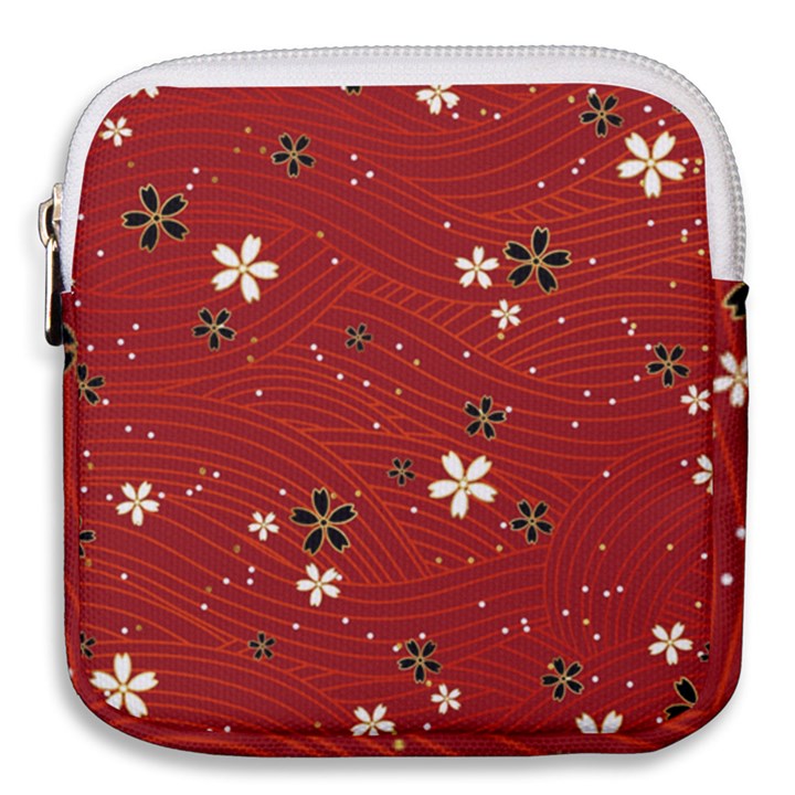 Flower Washi Floral Background Mini Square Pouch