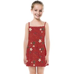 Flower Washi Floral Background Kids  Summer Sun Dress by Ravend