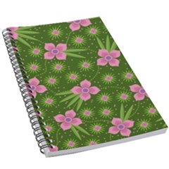 Pink Flower Background Pattern 5 5  X 8 5  Notebook by Ravend