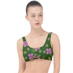 Pink Flower Background Pattern The Little Details Bikini Top by Ravend