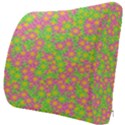 Pink Flower Background Green Pattern Seat Cushion View3