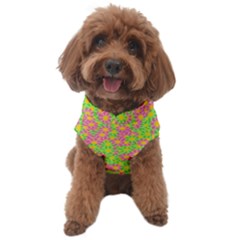 Pink Flower Background Green Pattern Dog Sweater by Ravend