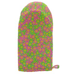 Pink Flower Background Green Pattern Microwave Oven Glove by Ravend