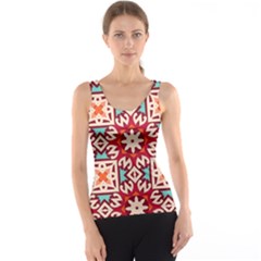 Geometric Pattern Seamless Abstract Women s Basic Tank Top by Ravend