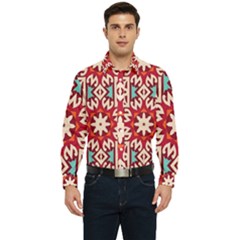 Geometric Pattern Seamless Abstract Men s Long Sleeve  Shirt by Ravend