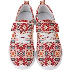 Geometric Pattern Seamless Abstract Men s Velcro Strap Shoes by Ravend