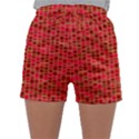 Geometry Background Red Rectangle Pattern Sleepwear Shorts View1