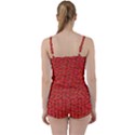 Geometry Background Red Rectangle Pattern Tie Front Two Piece Tankini View2