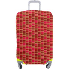 Geometry Background Red Rectangle Pattern Luggage Cover (large) by Ravend