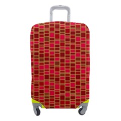 Geometry Background Red Rectangle Pattern Luggage Cover (small) by Ravend