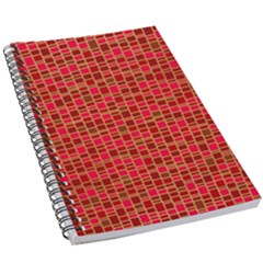 Geometry Background Red Rectangle Pattern 5 5  X 8 5  Notebook by Ravend