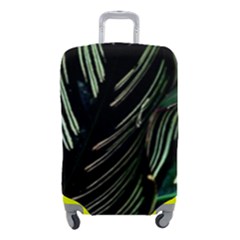 Calathea Leaves Strippe Line Luggage Cover (small) by Ravend